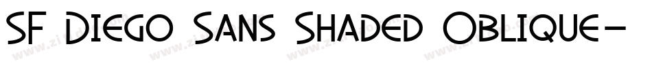 SF Diego Sans Shaded Oblique字体转换